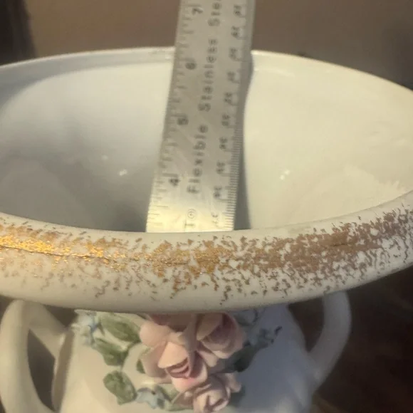 vintage Lefton China handled vase, model #1776, - Picture 10 of 10